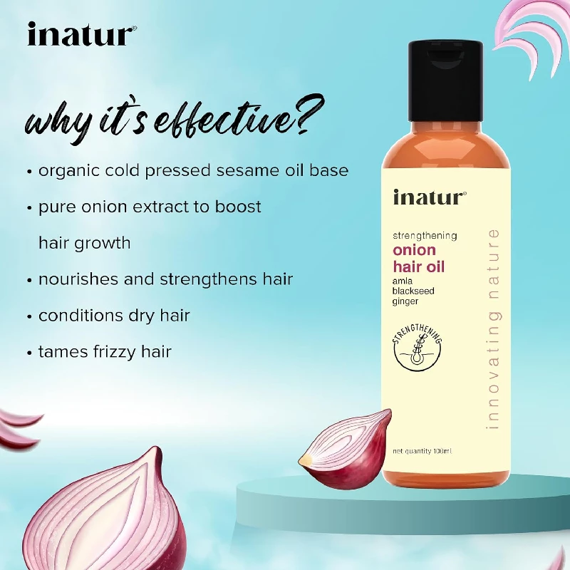 Inatur Onion Hair Oil, 100 ml-3.webp
